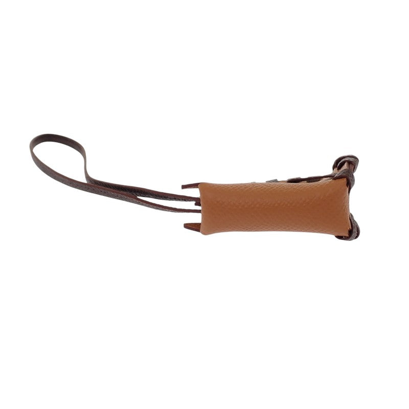 エルメス HERMES シュヴァル トレッセ バッグチャーム ヴォーエプソン ショコラ ブラウン レディース メンズ【中古】【Aランク】
