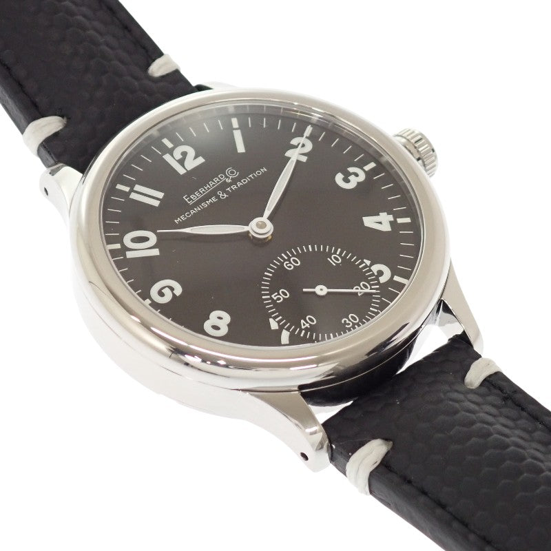 EBERHARD エベラール トラベルセトロ ヴィトレ 21120.18 CP 腕時計 ステンレススチール 手巻き ブラック文字盤 メンズ【中古】【Aランク】