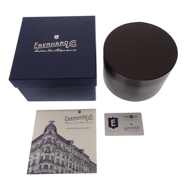 EBERHARD エベラール トラベルセトロ ヴィトレ 21120.18 CP 腕時計 ステンレススチール 手巻き ブラック文字盤 メンズ【中古】【Aランク】