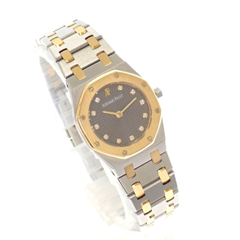 オーデマ・ピゲ AUDEMARS PIGUET レディ ロイヤルオーク 新ロゴ E番 66339SA.OO.0722SA.02 腕時計 ステンレススチール K18イエローゴールド ダイヤモンド ゴールド クオーツ グレー文字盤 レディース【中古】【ABランク】
