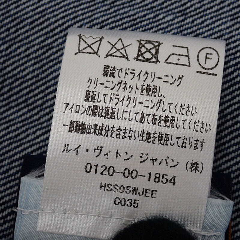 ルイヴィトン LOUIS VUITTON デニムショートスリーブシャツ シグネチャー 25SS L 半袖シャツ コットン ブルー メンズ【中古】【Aランク】
