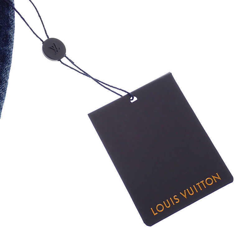 ルイヴィトン LOUIS VUITTON デニムショートスリーブシャツ シグネチャー 25SS L 半袖シャツ コットン ブルー メンズ【中古】【Aランク】