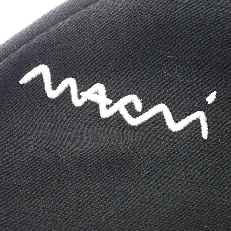 マルニ MARNI メンディング刺繍ロゴ Vネック 38 FLJE0218S1 スウェット コットン ブラック レディース【中古】【Aランク】