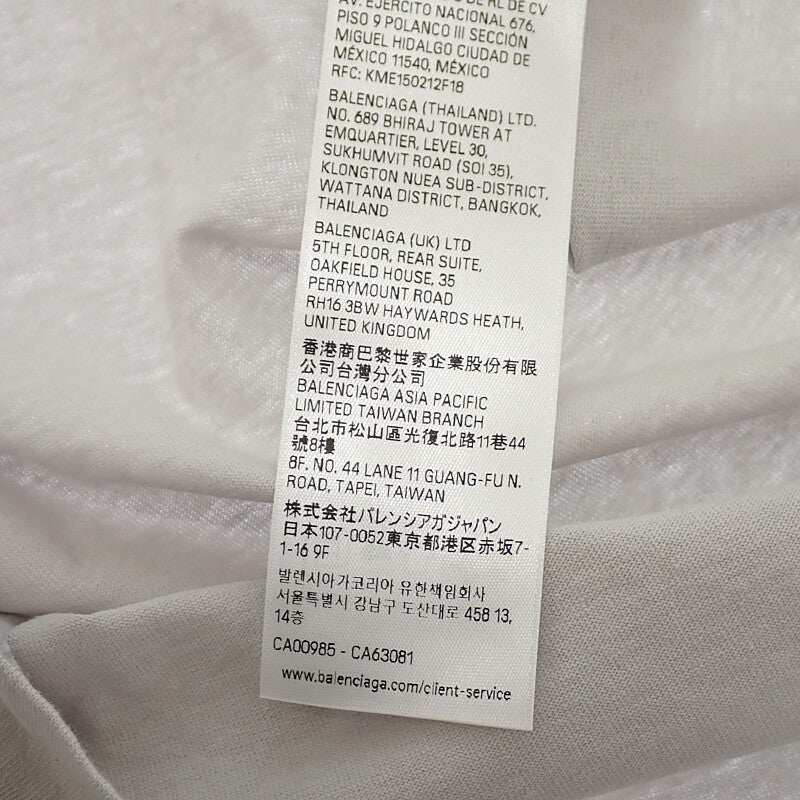 バレンシアガ BALENCIAGA WFP ロゴ Tシャツ XS 764235 半袖Tシャツ コットン グレー レディース メンズ【中古】【Aランク】