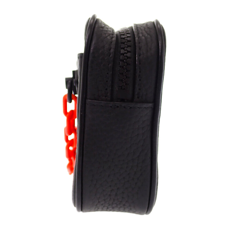 ルイヴィトン LOUIS VUITTON ポシェット ヴォルガ ルイヴィトンユニフォーム スタッフ限定 モノグラム ボディバッグ レザー トリヨン ブラック オレンジ ブラック金具 メンズ レディース【中古】【ABランク】