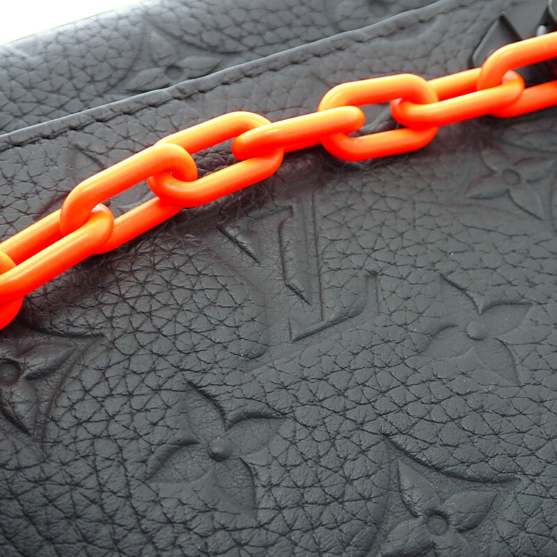 ルイヴィトン LOUIS VUITTON ポシェット ヴォルガ ルイヴィトンユニフォーム スタッフ限定 モノグラム ボディバッグ レザー トリヨン ブラック オレンジ ブラック金具 メンズ レディース【中古】【ABランク】