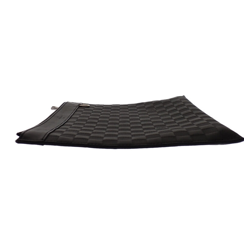 ルイヴィトン LOUIS VUITTON ポシェット ディスカバリー N60112 クラッチバッグ ダミエ・アンフィニ ブラック シルバー金具 メンズ【中古】【ABランク】