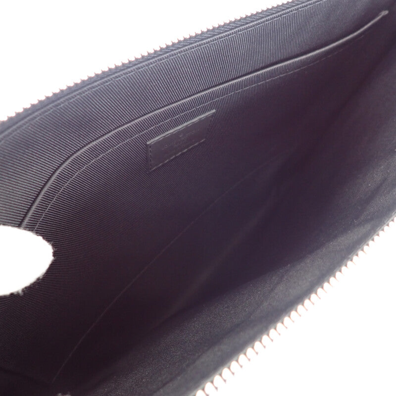 ルイヴィトン LOUIS VUITTON ポシェット ディスカバリー N60112 クラッチバッグ ダミエ・アンフィニ ブラック シルバー金具 メンズ【中古】【ABランク】