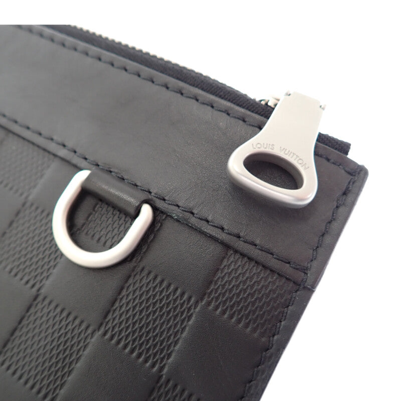 路易威登 LOUIS VUITTON discovery 手拿包 N60112 Damier Infini 黑色 銀色金屬配件 男士【二手】【AB級】