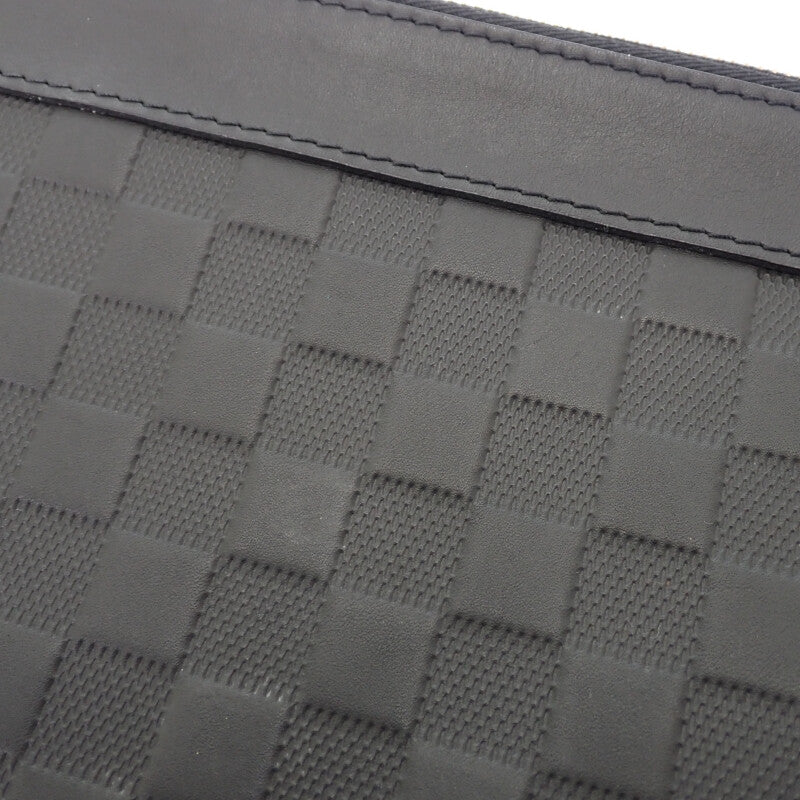 路易威登 LOUIS VUITTON discovery 手拿包 N60112 Damier Infini 黑色 銀色金屬配件 男士【二手】【AB級】