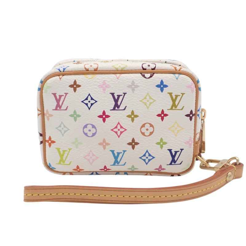 ルイヴィトン LOUIS VUITTON トゥルースワピティ M58033 モノグラム ポーチ レザー マルチカラー ホワイト ブロン ゴールド金具 レディース【中古】【ABランク】
