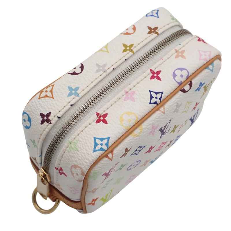 ルイヴィトン LOUIS VUITTON トゥルースワピティ M58033 モノグラム ポーチ レザー マルチカラー ホワイト ブロン ゴールド金具 レディース【中古】【ABランク】