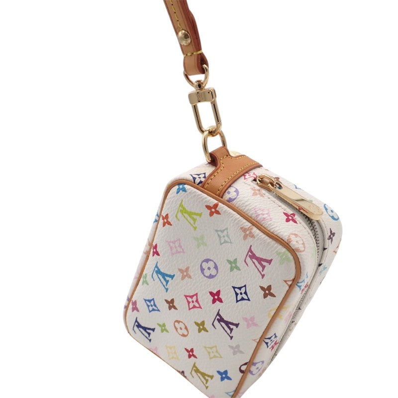 ルイヴィトン LOUIS VUITTON トゥルースワピティ M58033 モノグラム ポーチ レザー マルチカラー ホワイト ブロン ゴールド金具 レディース【中古】【ABランク】