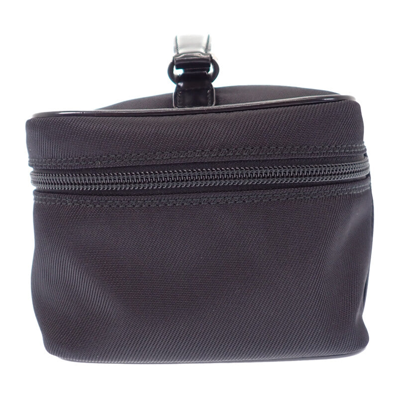 グッチ GUCCI バンブーバニティ 032_1956_0150 ハンドバッグ ナイロン カーフ ブラック シルバー金具 メンズ レディース【中古】【ABランク】