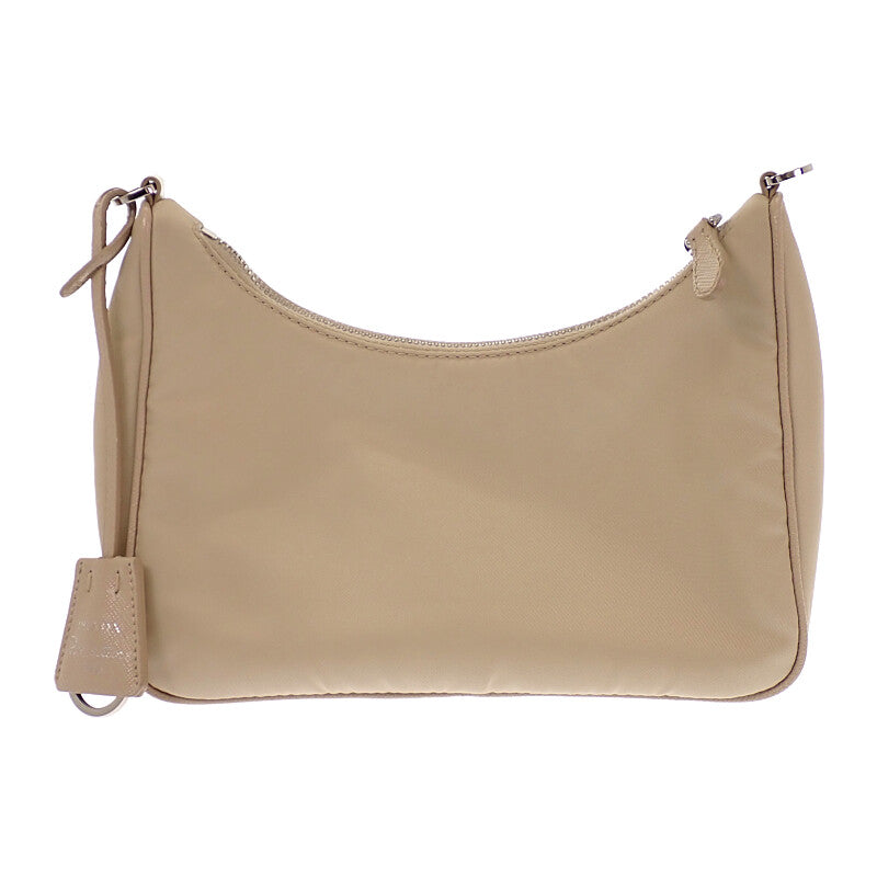 プラダ PRADA Re-Nylonバッグ 1BH204 2WAYバッグ ハンドバッグ ショルダーバッグ ナイロン ベージュ シルバー金具 レディース【中古】【Aランク】