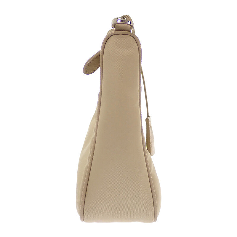 プラダ PRADA Re-Nylonバッグ 1BH204 2WAYバッグ ハンドバッグ ショルダーバッグ ナイロン ベージュ シルバー金具 レディース【中古】【Aランク】
