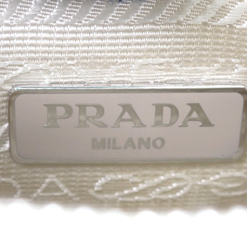 プラダ PRADA Re-Nylonバッグ 1BH204 2WAYバッグ ハンドバッグ ショルダーバッグ ナイロン ベージュ シルバー金具 レディース【中古】【Aランク】