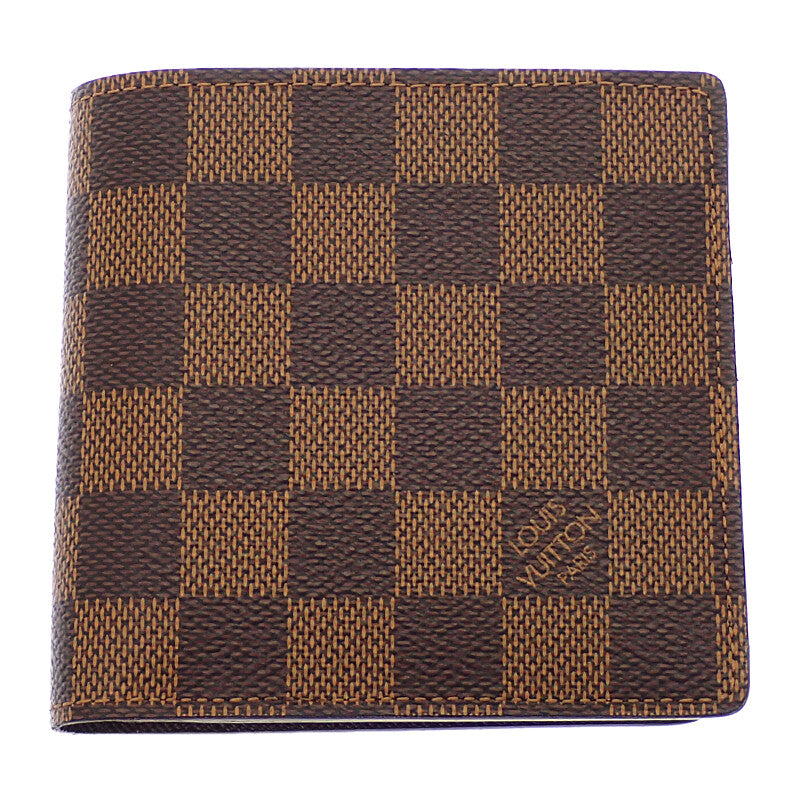 ルイヴィトン LOUIS VUITTON ポルトフォイユマルコ N61675 二つ折り財布 ダミエキャンバス ブラウン メンズ レディース【中古】【Aランク】