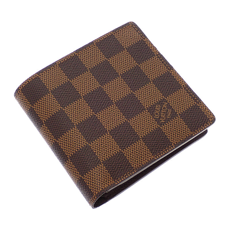ルイヴィトン LOUIS VUITTON ポルトフォイユマルコ N61675 二つ折り財布 ダミエキャンバス ブラウン メンズ レディース【中古】【Aランク】