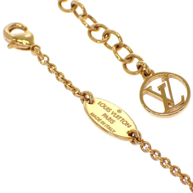 路易威登 LOUIS VUITTON LV Eclipse 系列 Collier M00762 項鍊 金色金屬 女士【中古】【AB級】