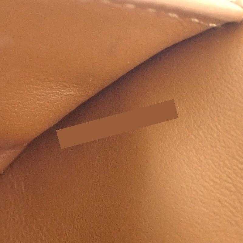 セリーヌ CELINE スモールフラップウォレット 10D782CQH 三つ折り財布 ポリウレタン ベージュ グレージュ ゴールド金具 レディース【中古】【ABランク】