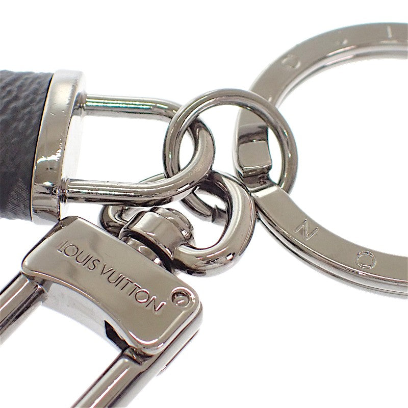 LOUIS VUITTON Porte Cles Whistle M64177 Monogram Keychain Metal Black Monogram Eclipse Silver Hardware Men's Women's Unisex 【Used】 【AB Rank】