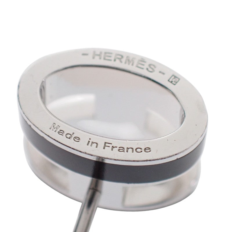 エルメス HERMES ポップH ピアス メタル ブラック シルバー金具 レディース【中古】【ABランク】