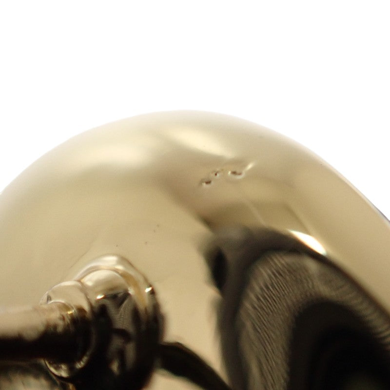 シャネル CHANEL CCカメリア ココマーク AB8977 ピアス メタル レザー ゴールド ブラック レディース【中古】【Aランク】