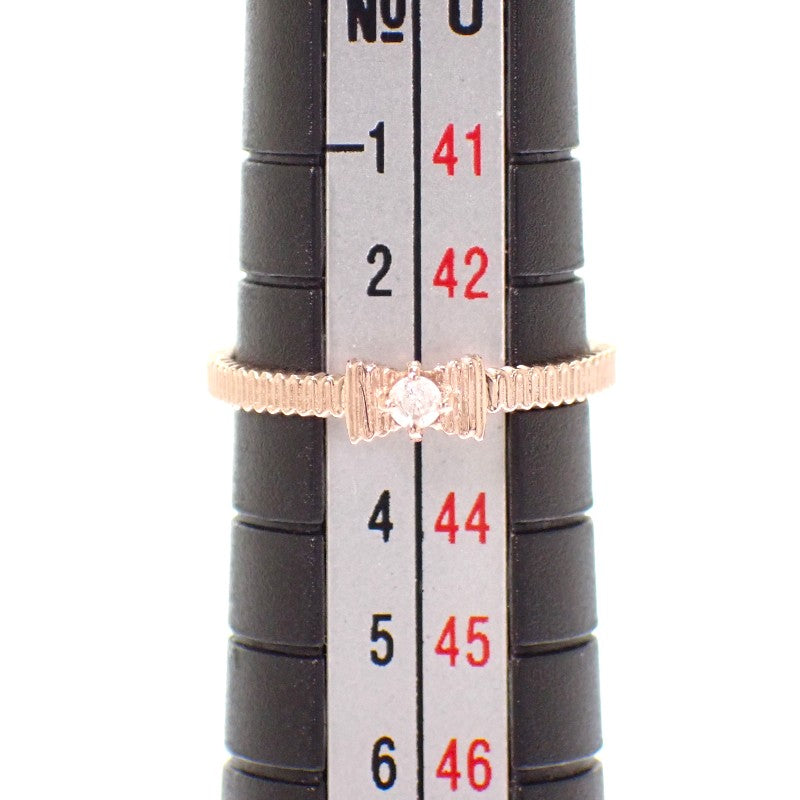 JILLSTUART JILLSTUART 蝴蝶結 3號 戒指 K10玫瑰金 金色 鑽石 女士【中古】【A級品】