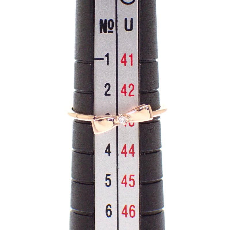 ete リボン ピンキーリング ananコラボ 3号 リング K10ピンクゴールド ダイヤモンド レディース【中古】【Aランク】