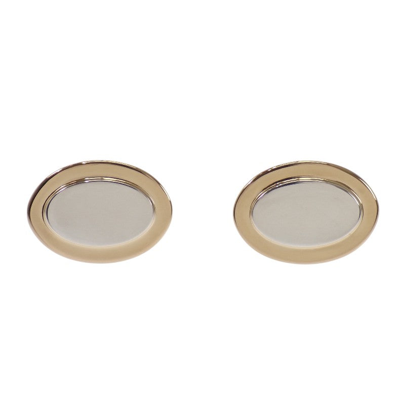 ティファニー TIFFANY&Co. オーバル カフリンクス カフス K18イエローゴールド スターリングシルバー ゴールド シルバー メンズ【中古】【Aランク】