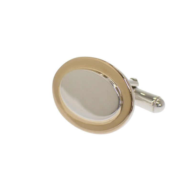 ティファニー TIFFANY&Co. オーバル カフリンクス カフス K18イエローゴールド スターリングシルバー ゴールド シルバー メンズ【中古】【Aランク】