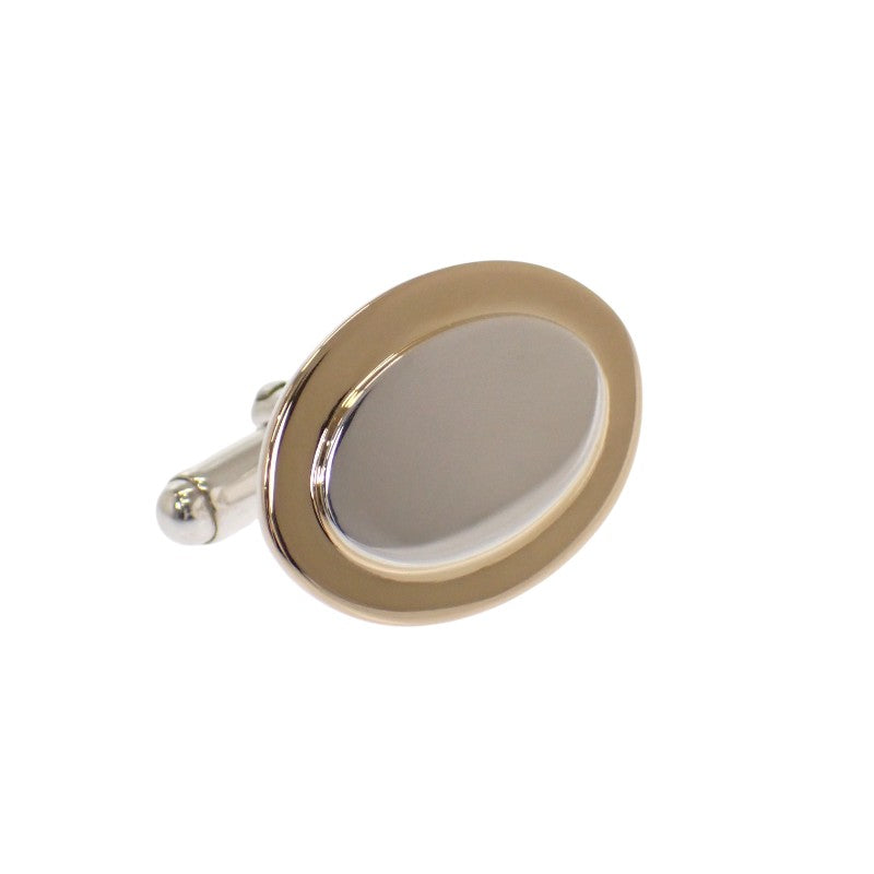 ティファニー TIFFANY&Co. オーバル カフリンクス カフス K18イエローゴールド スターリングシルバー ゴールド シルバー メンズ【中古】【Aランク】