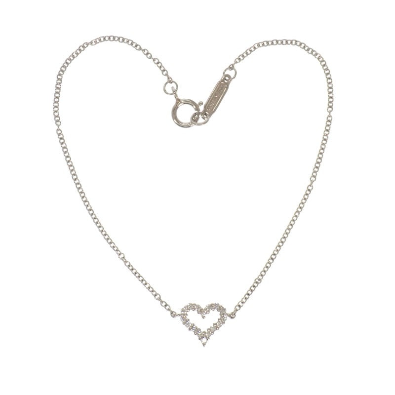 蒂芙尼 TIFFANY&Co. Sentimental Heart 心形手鍊 Pt950鉑金 鑽石 女士【中古】【A級品】