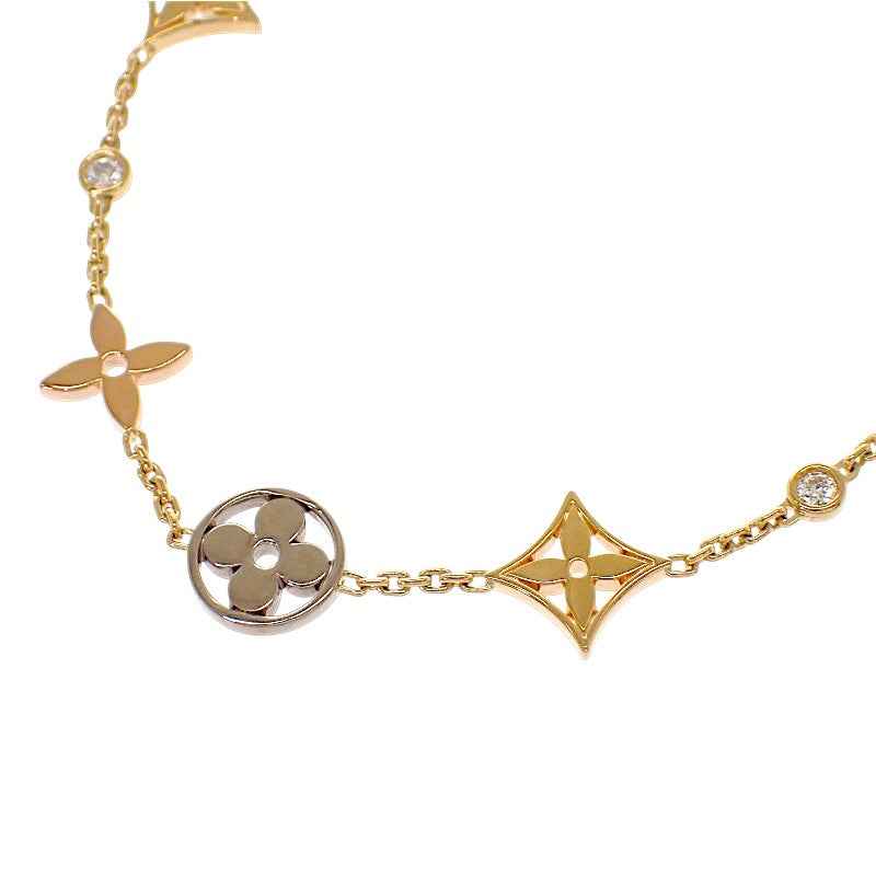 ルイヴィトン LOUIS VUITTON モノグラム イディール Q95286 ブレスレット K18イエローゴールド K18ホワイトゴールド K18ピンクゴールド ゴールド ダイヤモンド レディース【中古】【Aランク】