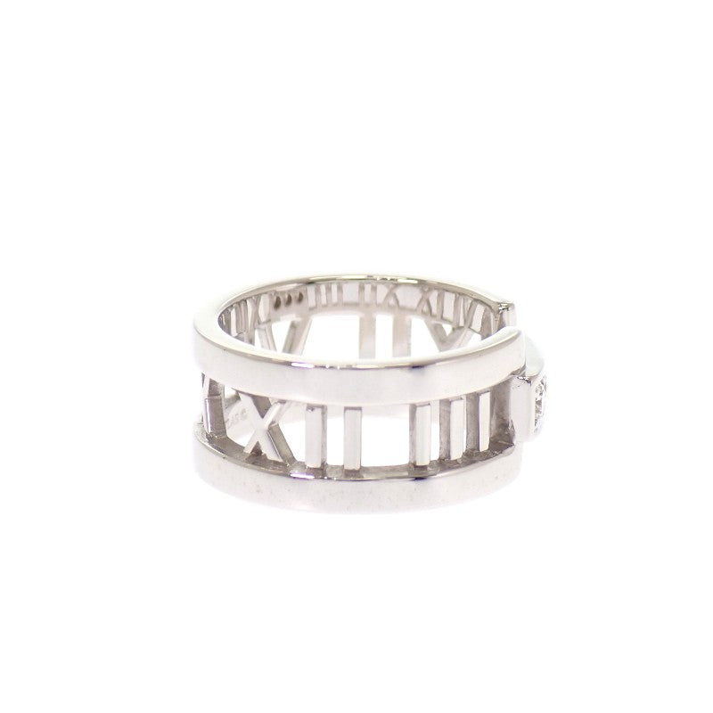 蒂芙尼 TIFFANY&Co. Atlas Open 8號 戒指 K18白金 鑽石 女士【中古】【A級品】