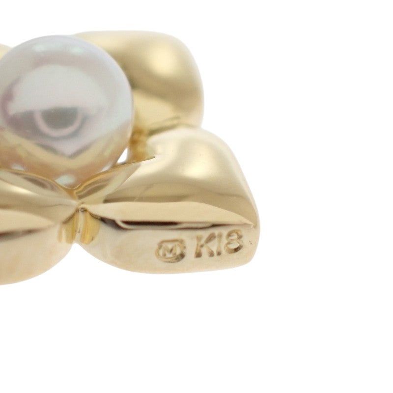 MIKIMOTO 1-Pearl Pendant Necklace K18 Yellow Gold Pearl Gold Ladies 【Used】 【A Rank】