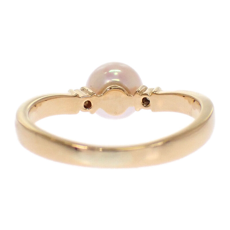 TASAKI Pearl Ring K18 Yellow Gold Diamond Women's 【Used】【A rank】