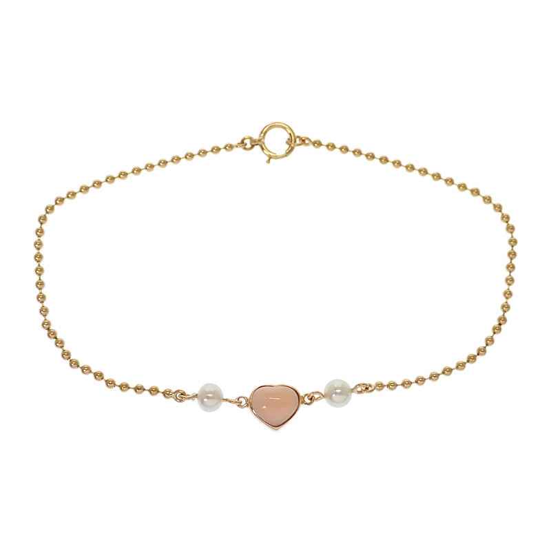 タサキ TASAKI ハート コーラル ブレスレット K18イエローゴールド パール サンゴ ゴールド レディース【中古】【Aランク】
