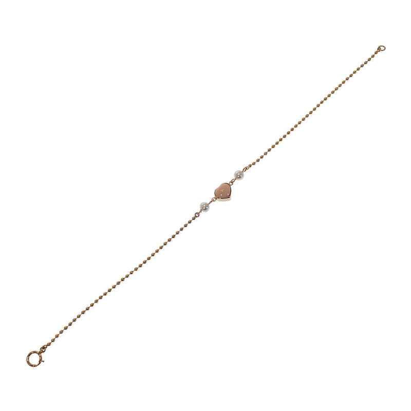 タサキ TASAKI ハート コーラル ブレスレット K18イエローゴールド パール サンゴ ゴールド レディース【中古】【Aランク】