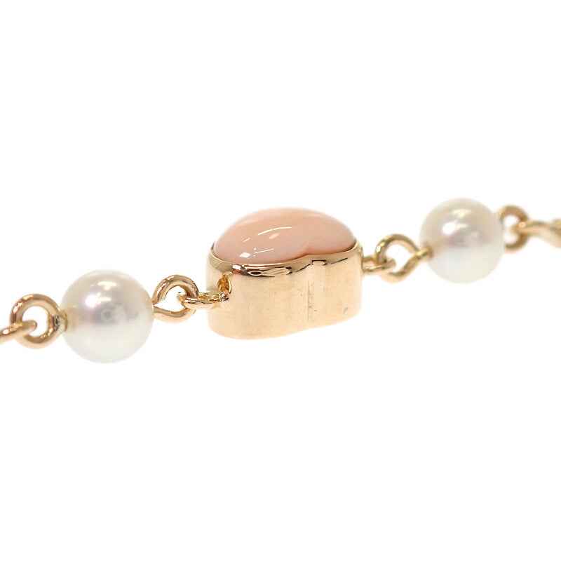 タサキ TASAKI ハート コーラル ブレスレット K18イエローゴールド パール サンゴ ゴールド レディース【中古】【Aランク】