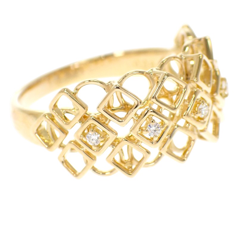 タサキ TASAKI デザイン 19号 リング K18イエローゴールド ダイヤモンド レディース メンズ【中古】【Aランク】