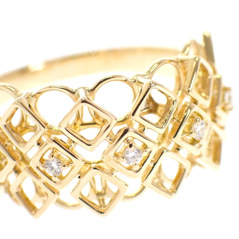 タサキ TASAKI デザイン 19号 リング K18イエローゴールド ダイヤモンド レディース メンズ【中古】【Aランク】