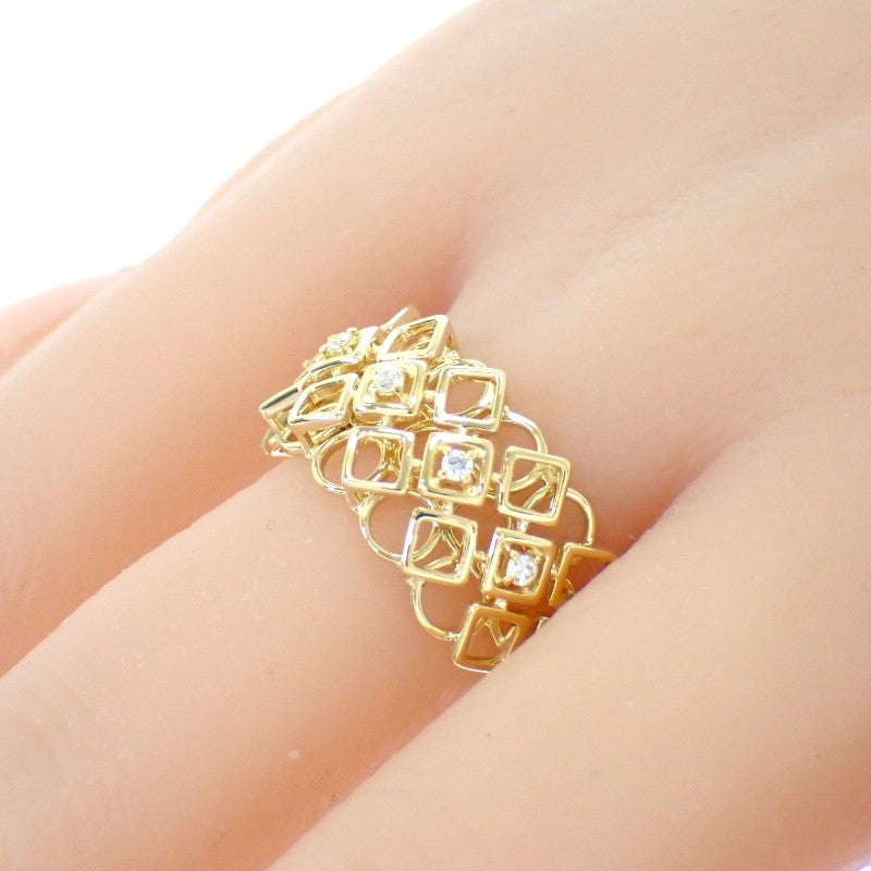 タサキ TASAKI デザイン 19号 リング K18イエローゴールド ダイヤモンド レディース メンズ【中古】【Aランク】