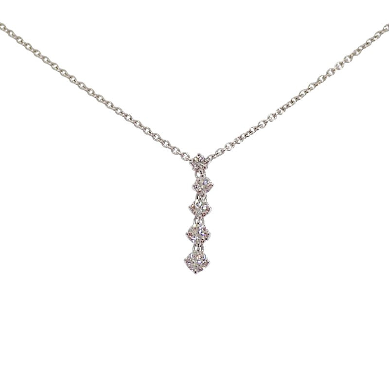ミキモト MIKIMOTO ダイヤ ペンダント ネックレス K18ホワイトゴールド ダイヤモンド レディース【中古】【Aランク】