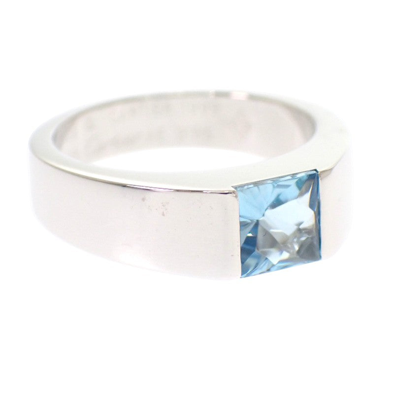 カルティエ CARTIER タンク 12号 B4036252 リング K18ホワイトゴールド アクアマリン #52 レディース【中古】【Aランク】
