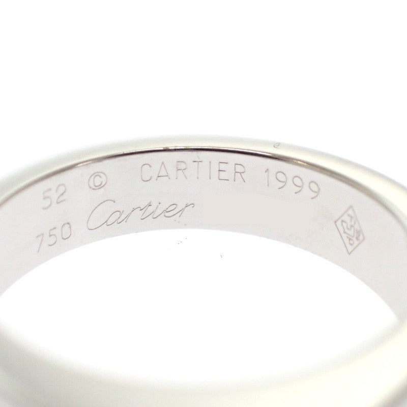 卡地亞 CARTIER 坦克 12號 B4036252 戒指 K18白金 海藍寶石 #52 女士【中古】【A級】