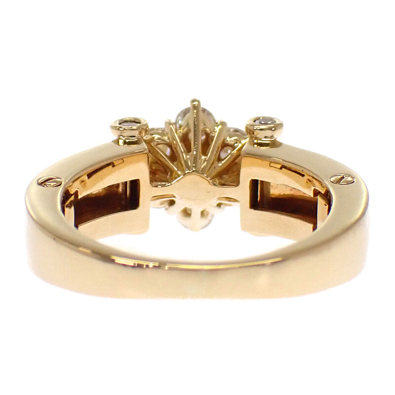 KORLOFF 七宝焼き K18 サファイア ダイヤモンド 10.5号 リング K18イエローゴールド ダイヤモンド サファイア レディース【中古】【Aランク】