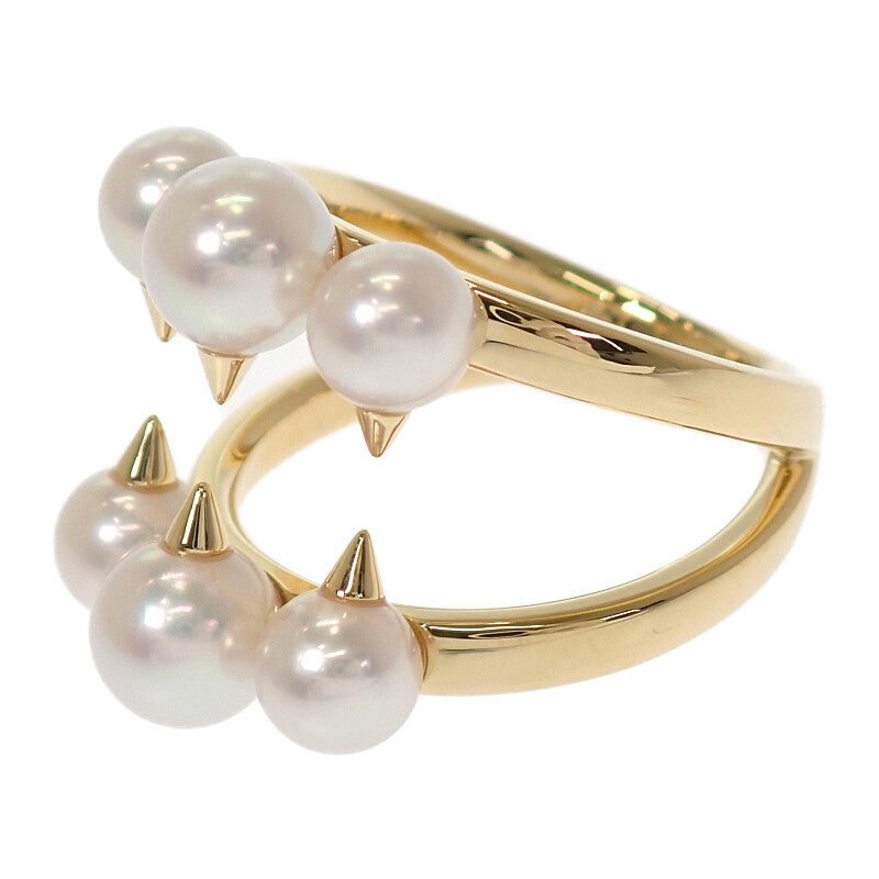 タサキ TASAKI デインジャー シグネチャー 12号 R-4497-18KYG リング K18イエローゴールド ホワイト あこや真珠 レディース【中古】【Aランク】