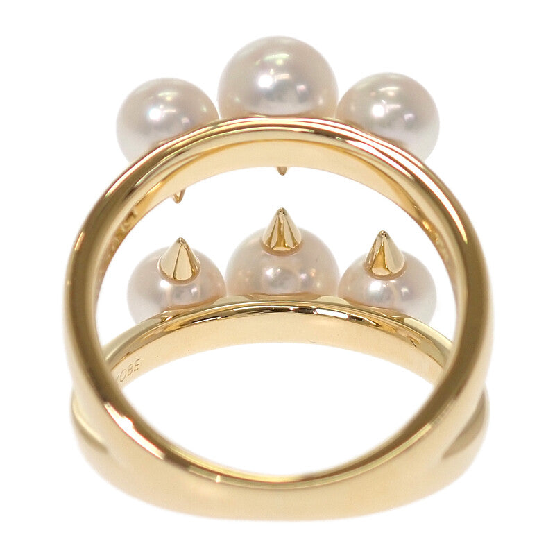 タサキ TASAKI デインジャー シグネチャー 12号 R-4497-18KYG リング K18イエローゴールド ホワイト あこや真珠 レディース【中古】【Aランク】